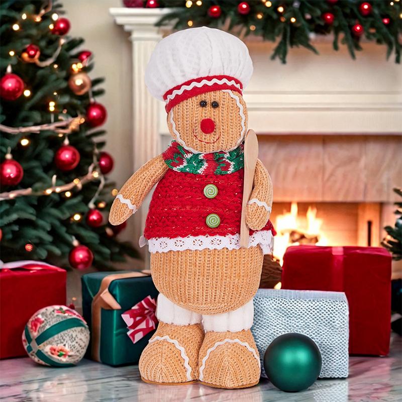 Large Gingerbread Man Doll Biscuit Cookie Man Toy Dolls Ornaments Christmas Decor Navidad 2025 New Year Gifts