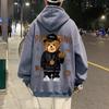 Men's Plus Size Fleece-Lined Hooded Sweatshirt - Autumn/Winter Trendy American Style Jacket