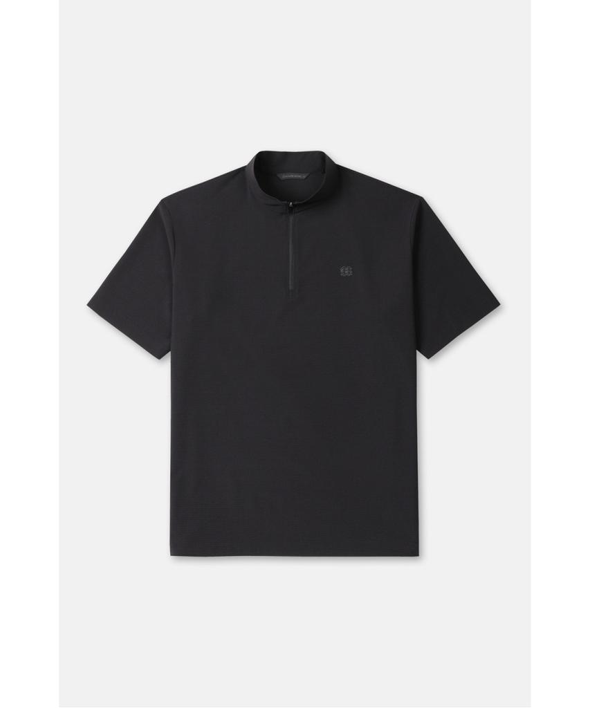 Koolongseupocheu Men'S Air Dot Zip-Up Short Sleeve T-Shirt Jwtcm26261Blk