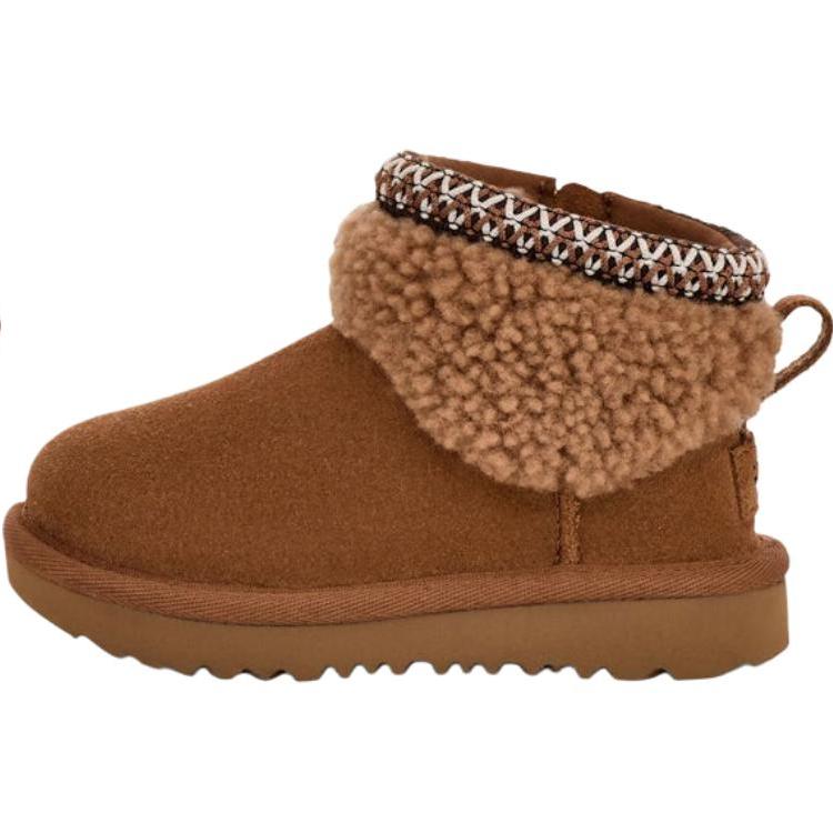 UGG Classic Ultra Mini Comfortable Versatile Shock Absorbing Durable Walking Shoes Baby Shoes Brown 1157730T-CHE