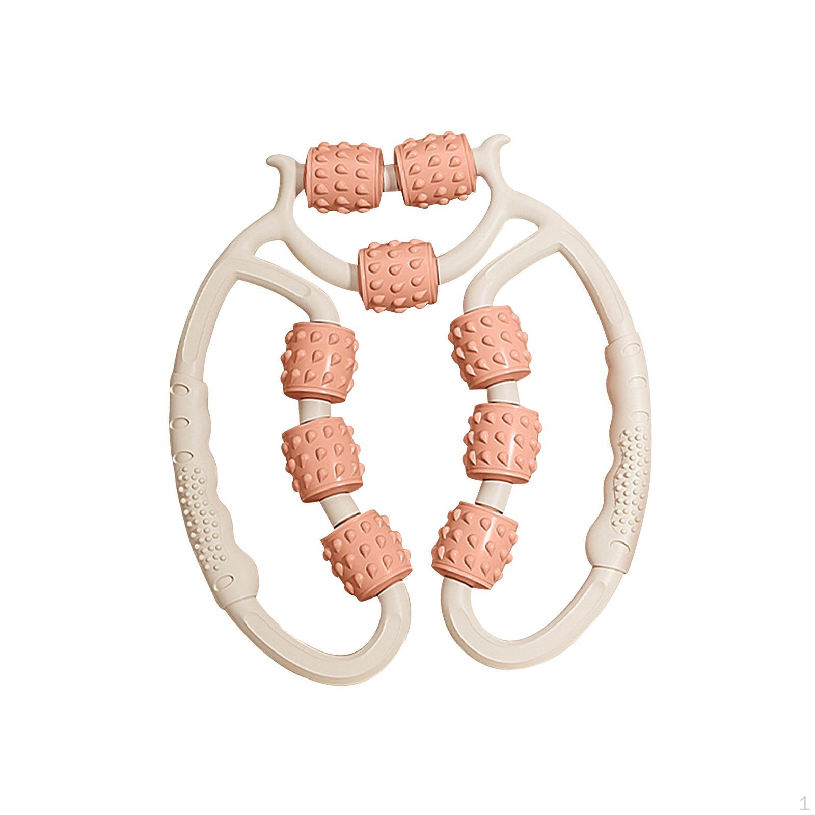 

for Legs Massage Tool Hand Held 9 Wheels Foam Roller Cellulite Tennis Elbow Golfer помаранчевий