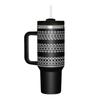 40 oz Stainless Tumbler with Handle and Straw, Large Capacity Cup for Hot & Cold Drinks