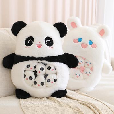 A Bag of Snacks A Panda Doll Mother and Child A Baby Dinosaur A Koala Plush Toy A Nest of Rabbits Early Education Parent-child Dolls