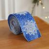 2M DIY Weihnachten Gurtband Satin Stoffband Neues Feiertagsband Weihnachtsbaum Dekoration