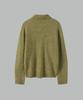 NONBLANK Mohair Crop Collar Knit_Khaki