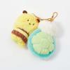 2pcs/set Magnetic Plush Animal Key Buckle Panda Cartoon Couple Pendants Fruit Bag Charm  Friends
