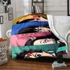 1Pc Heroic Anime Characters Flannel Blanket, Soft And Comfortable, Casual Warm, Camping Travel, Christmas, Halloween Xmas Gift Y1610