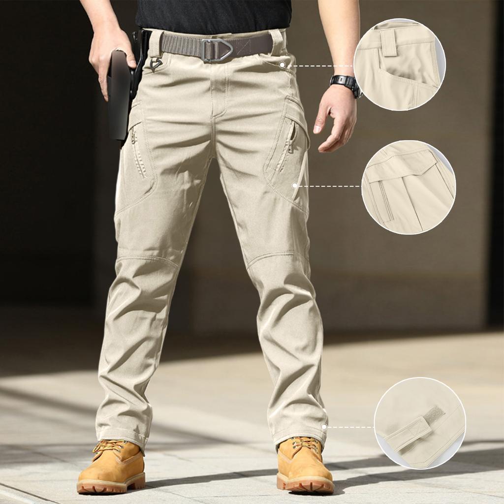 Herren Cargo-Hose Outdoor Mehrere Taschen Reißverschluss Leichter Strapazierfähiger Stretchstoff Hose