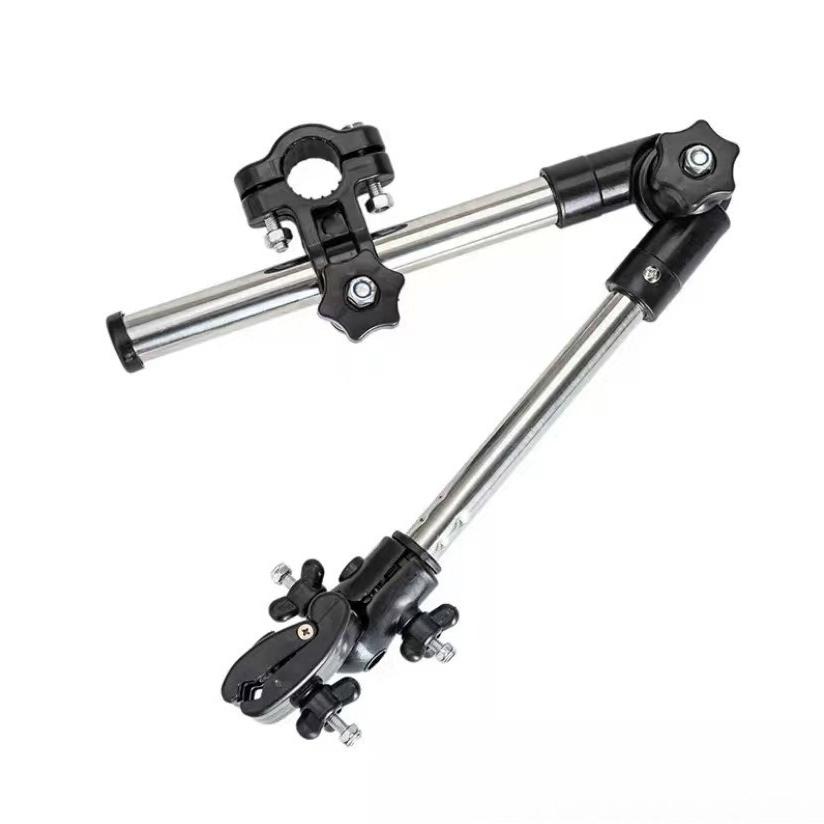 Stainless Steel Umbrella Holder with Adjustable Folding Mount Locking Mechanism Heavy-Duty Suitable for Wheelchairs Bicycles Strollers Scooters D
