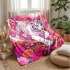 Tiger amidst floral splendor Theme blanket Lightweight Warm Flannel Blanket Decorative Throw Blanket for Home Decoration