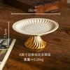 Irregular Ceramic High-legged Cake Fruit Snack Display Plate Candy Dried Fruit Plate Wedding Decoration Household Tableware