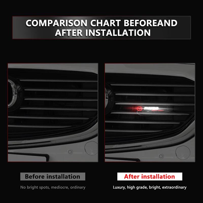2025 Hot Car Front Grille LED Light Sticker Emblem for Mazda MX5 CX9 CX7 CX5 MX3 Atenza Axela 2 3 323 5 6 RX8 RX7 Speed 6 Access