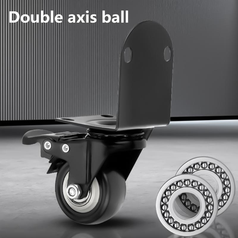 Quiet Glides 2pcs General Casters with Corner Guards Heavy Duty Casters Wheel Simple Installation for Tables & Chairs