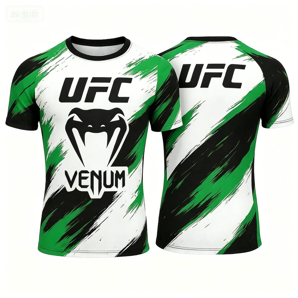 Hot Summer Selling UFC Boxing Fighting Competition Men's T-shirt Fashion Quick Drying Casual Breathable O-neck Short Sleeve Tops
