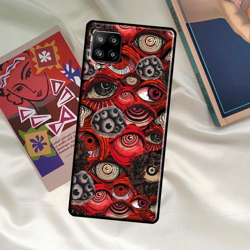 Scary Face Eyes Case For Samsung Galaxy A54 A06 A05 A16 A26 A36 A56 A53 A32 A52 A33 A13 A55 A35 A15 A14 A34