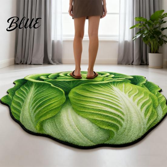 3D Visual Effect Living Space Mat Non-Slip Cabbage Floor Rug Chinese Absorbent Bathroom for Entrance