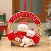 Christmas Decorations Old Man Snowman Elk Rattan Wreath Door Wall Hanging Christmas Tree Window Scene Arrangement