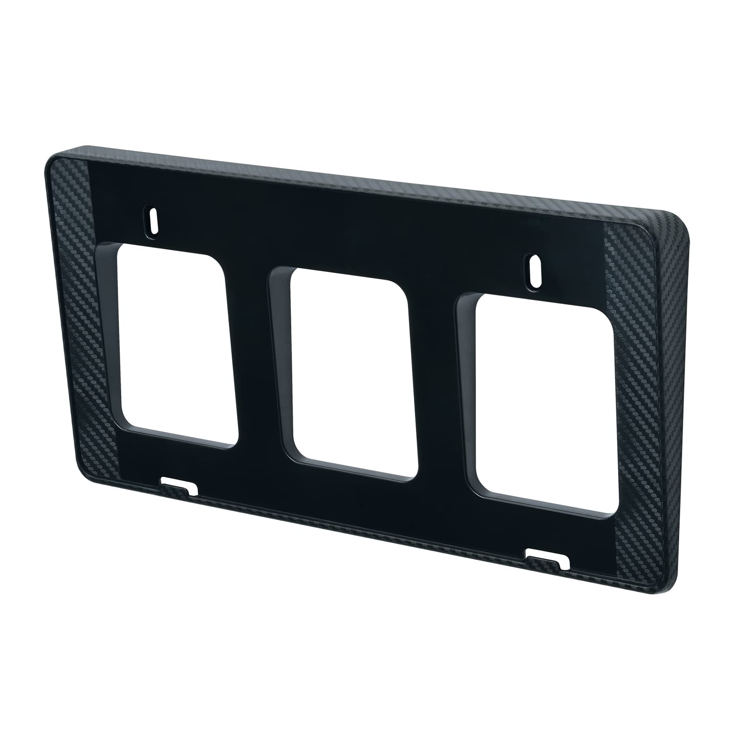 

SEIWA IMP206 Carbon Fiber License Plate Base with Inclined Carbon Fiber Exterior Compatible with Standard and Light Cars Angles, Look, Front-Only