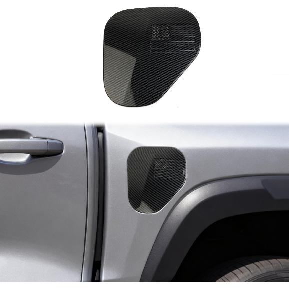 

Korlot Carbon Fiber Style Fuel Tank Cover Gas Door Trim Accessories for 2023-2026 Chevrolet Colorado