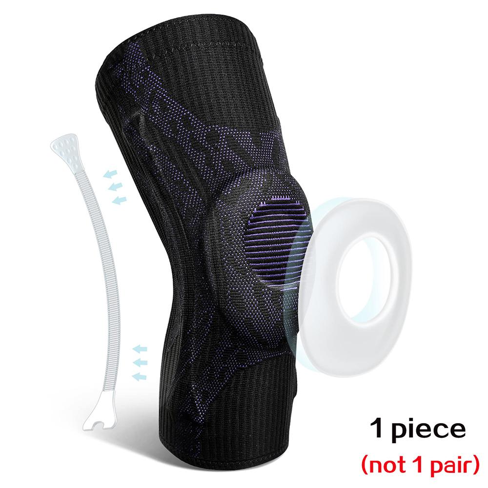 Bracetop 1Pcs Knee Brace Compression Knee Sleeve Gel Pad Support & Side Stabilizers For Patella Tendon Stabilizing,Meniscus Tear