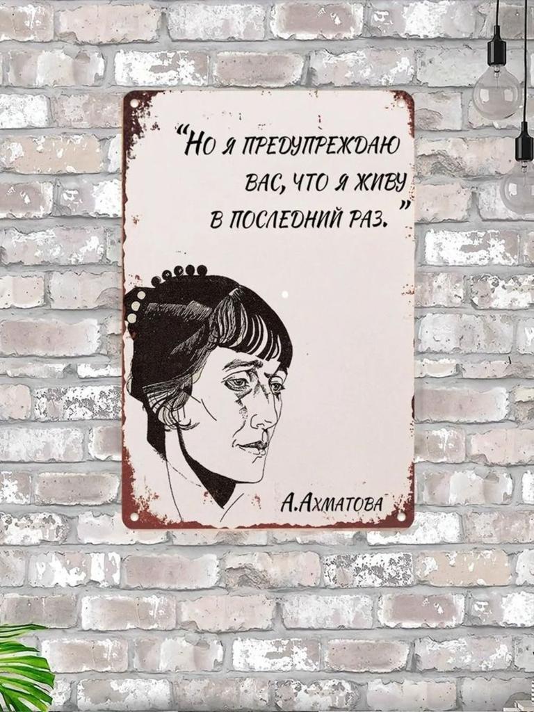 Vintage Metal Sign Faina Ranevskaya Quote Art Tin Poster Home Decor 20x30 cm