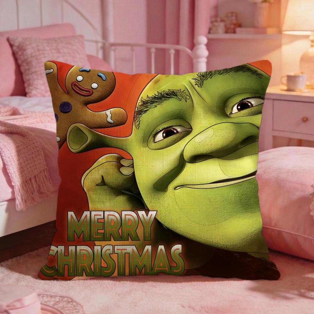 

SShrekS Funny Anime Cushion Cover Premium Comfort Reversible Pillow Cove Two In One Design For Any Room Car Interior 30X30cm
