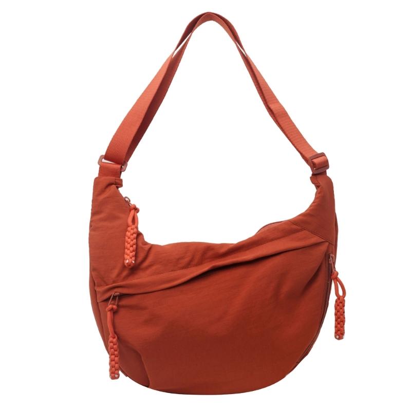 2024 NEW Dumpling Bags Nylon Bag for Girl Student Solid Color Fashion Shoulder Bags Crossbody Bag