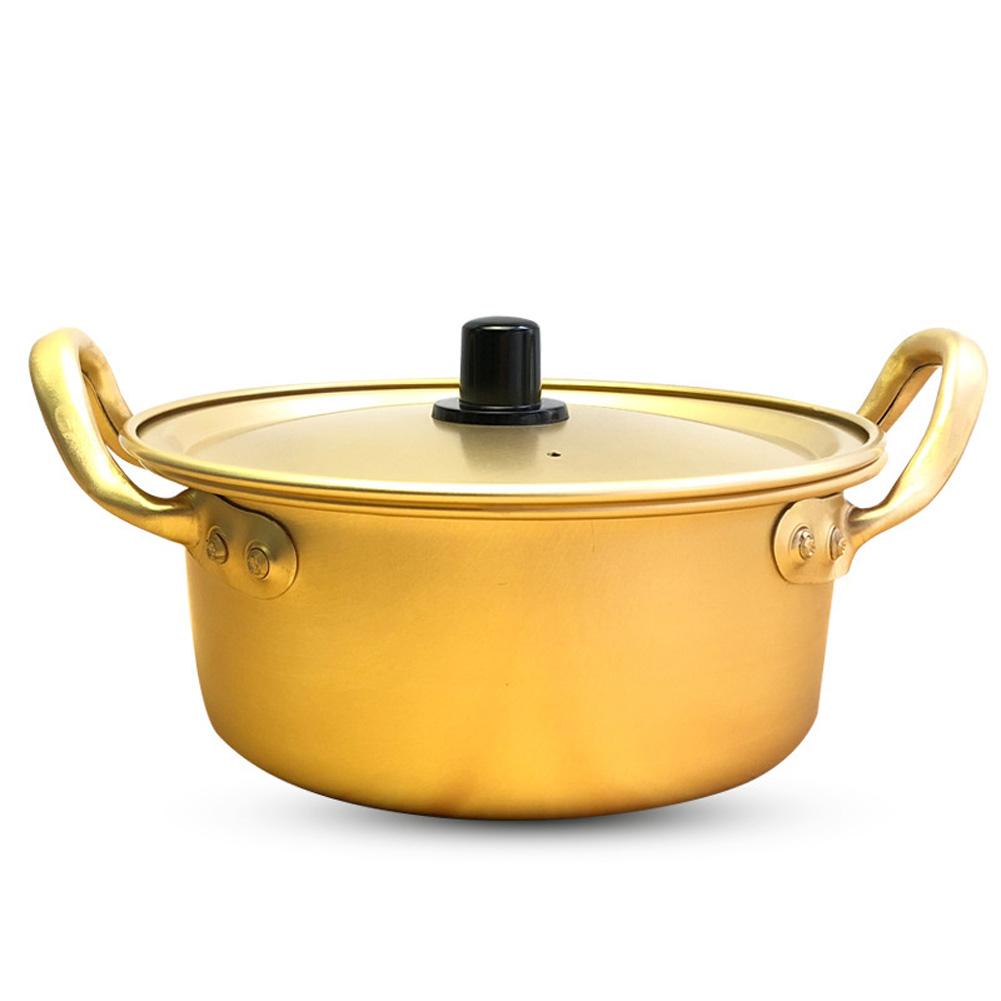 Suppentopf Aluminium + Oxidbeschichtung Topf für Hot Pot Instant-Nudeln Gekocht