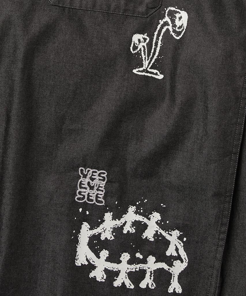 Yes Ic Y.E.S Doodle Half Shirt Black