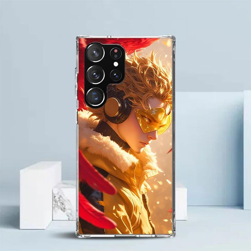 Hawks MHA My Hero A-Academy Soft Cover for Samsung Galaxy S25 Edge S26 S24 S23 Ultra Phone Case S22 S21 Plus S20 FE Print Patter