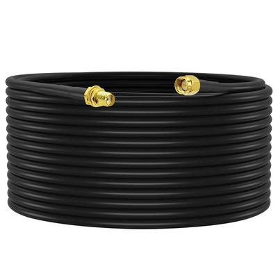 SMA-Verlängerungskabel 20m RG58 SMA-Stecker auf SMA-Buchse leeyovk Reines Kupfer HF-Koaxial-Antennenkabel Geringer Verlust 3G 4G LTE WiFi WIFI Antenne Drahtloser Router