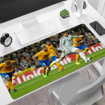 Cristiano Ronaldo Erzielt Tor Gaming-Mauspad Büro-Mausmatten HD-Druck Schreibtischunterlage Rutschfester Gummiboden Geeignet für Büro Gaming-PC Laptop