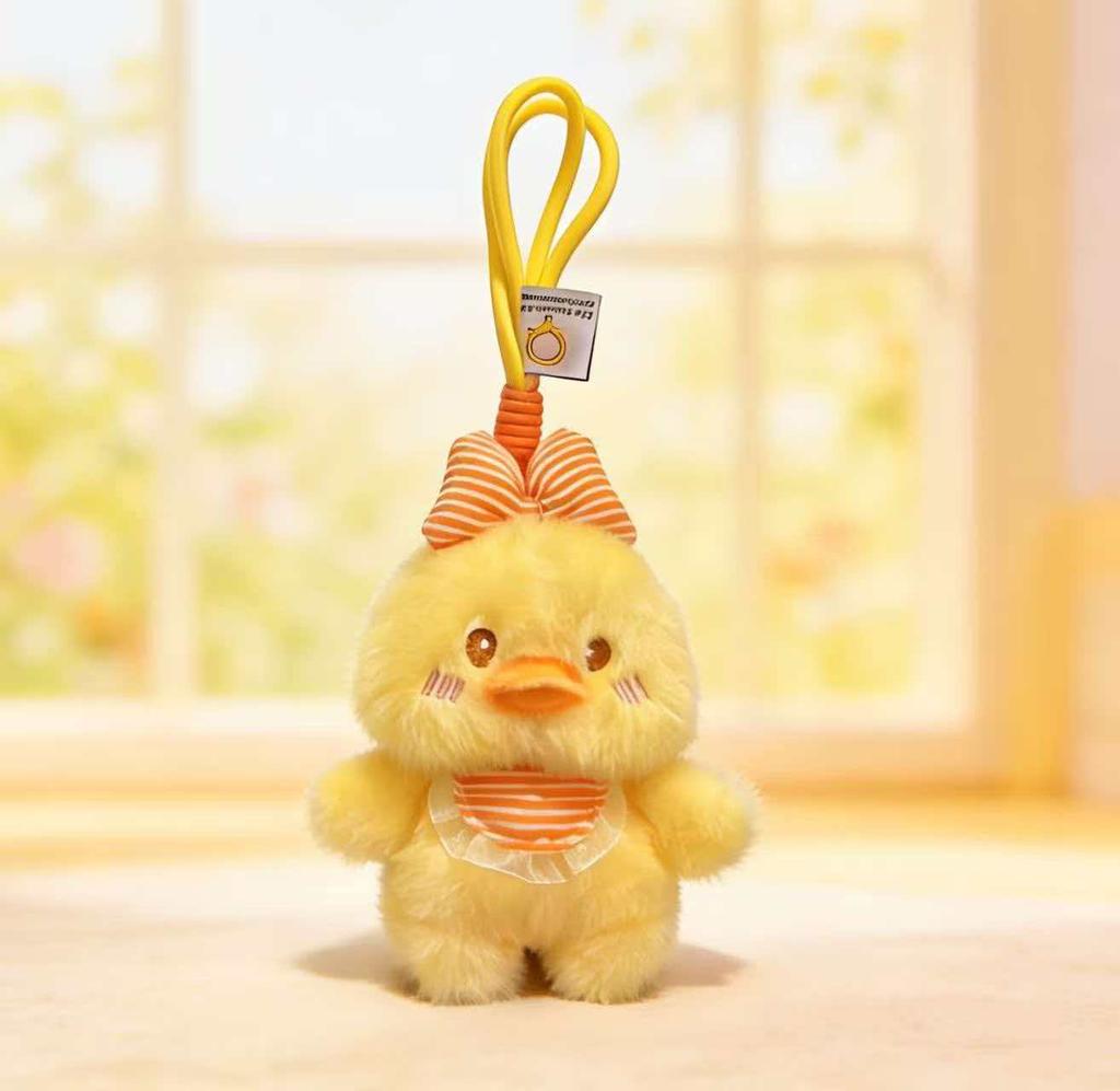 Cartoon Plush Duck Elephant Keychain Keyring Bag Pendant Stuffed Doll