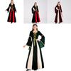 Bezauberndes schwarzes Vintage mittelalterliches Hof-Cosplay-Maxikleid für Halloween-Events
