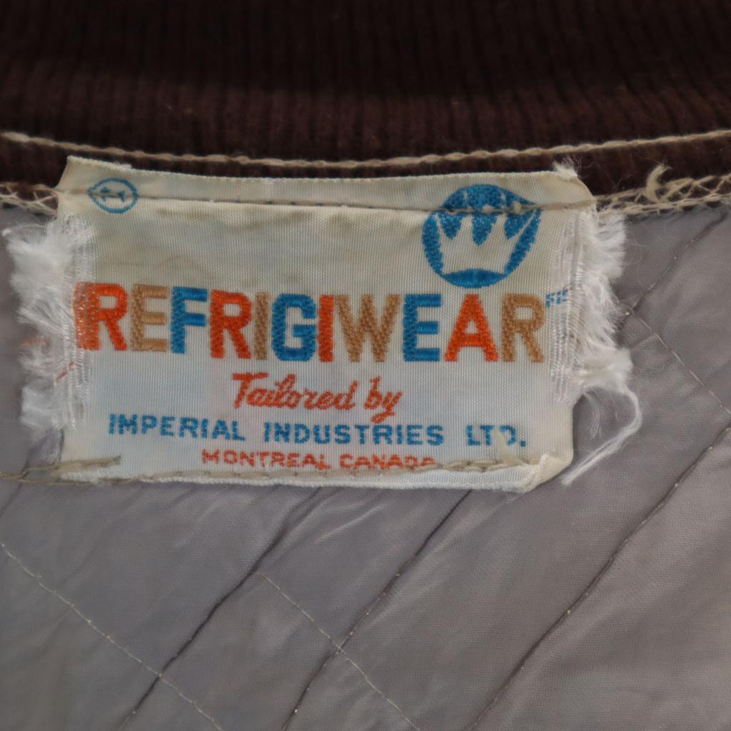 REFRIGIWEAR 50s Lightning Zip Vintage Quilted Jacket M Ice Gray System Men's Used