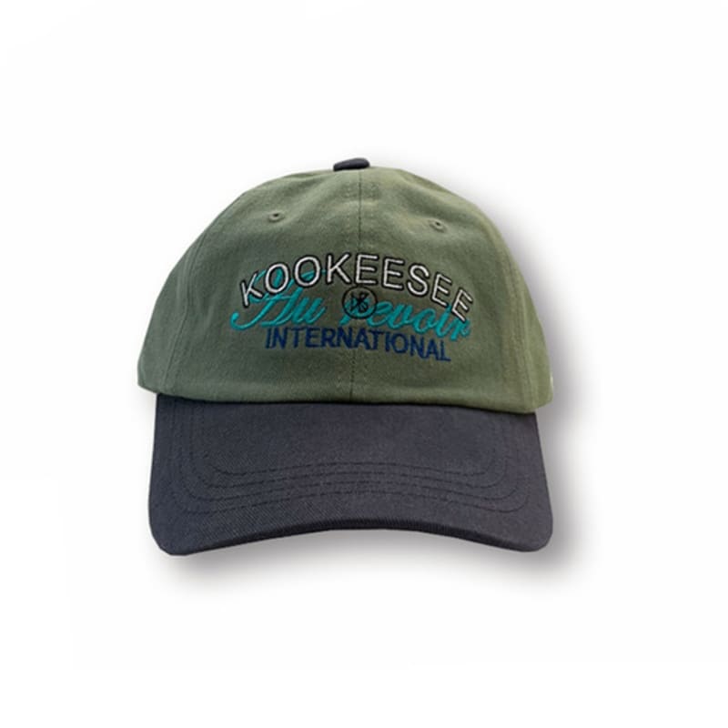 

KOOKEESEE two tone vintage washing ball cap (Khaki/Charcoal) Khaki Charcoal