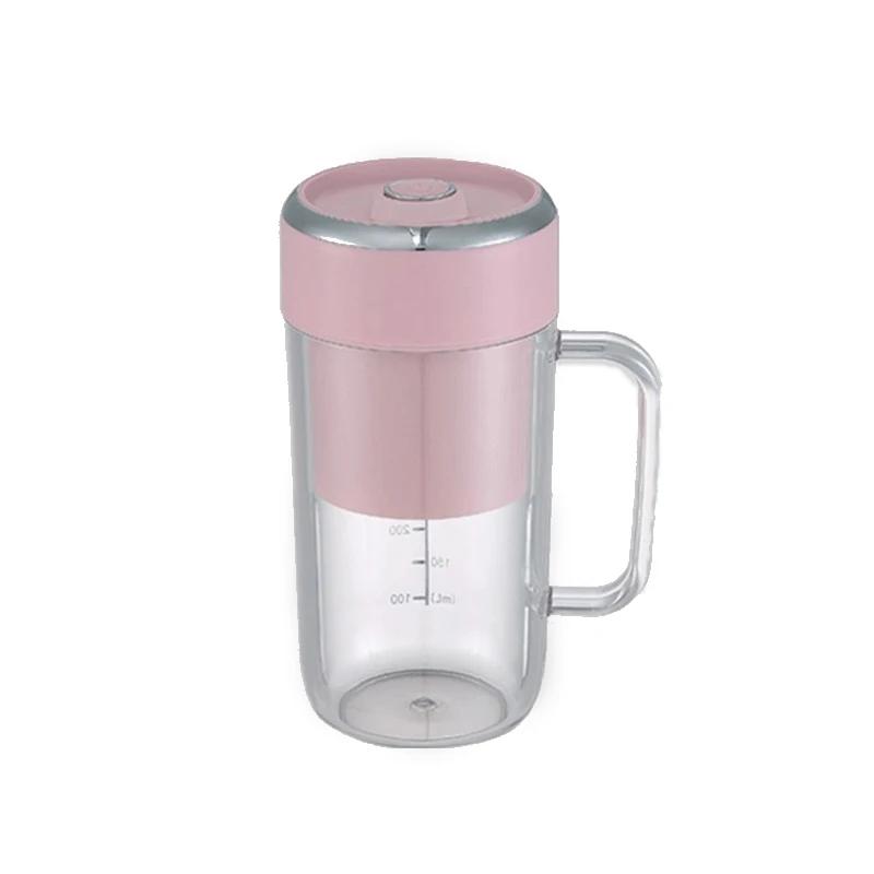 Usb Rechargeable Crushed Ice Cup Portable Blender With Handle For Smoothies 8 Blade Antioxidant Multifunction Fresh Fruit Juicer