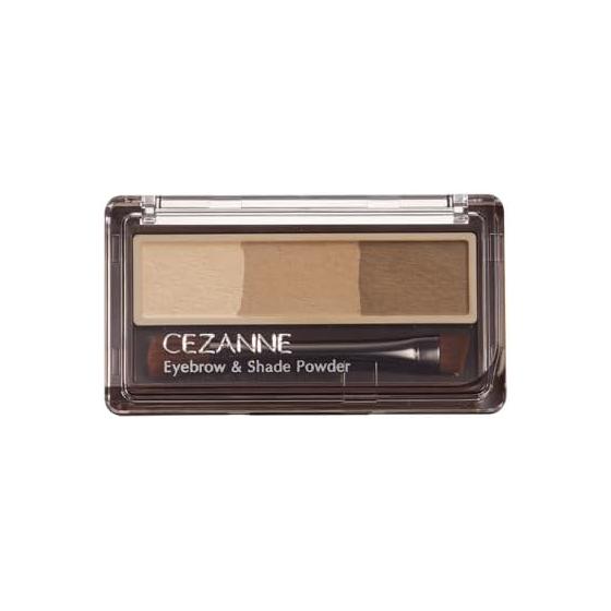 Cezanne Eyebrow & Shade Powder 02 Natural Brown 1.5g Nose Shadow x Fluffy 3D Eyebrow Powder
