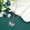 Cute Stitch Cartoon Pendant Necklace Jewelry Personality Sweater Chain with Filled Rhinestones for Women Gift