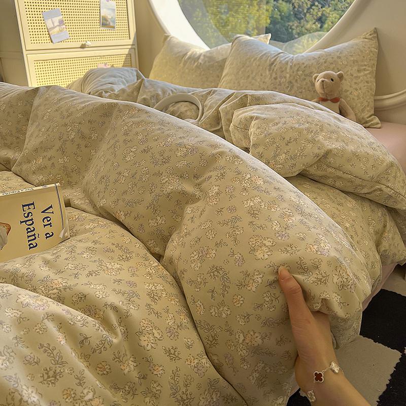 Floral Style Duvet Cover Soft Quilt Cover Single/Double/Queen Size Comforter Covers Girls Room Bedding (Pillowcase Need Order)