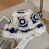 Hair Knitted Rabbit Woolly Hat Female Autumn Winter Cute Everything Casual Warm