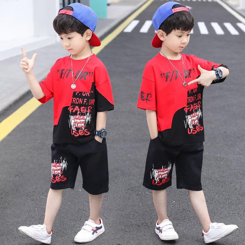 Children's Fashion 2-piece T-shirt Fashion Short Sleeve T-shirt Set Shorts