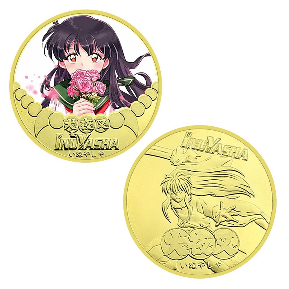 Japanese classic anime manga gold commemorative coin metal badge