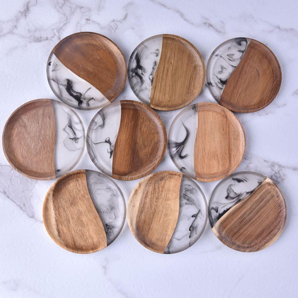 Fashion Wood Coaster Heat Resistant Utensils Protection Serving Tray Non-Slip Table Decorative Cup Pad Kitchen Use