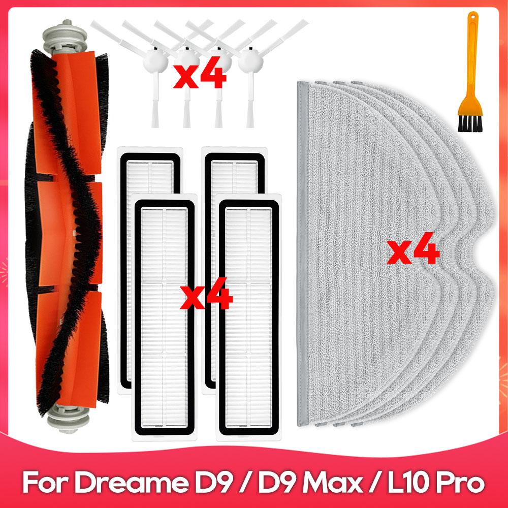 Fit For ( Dreame D9, D9 Max, L10 Pro, Trouver LDS Finder ) Accessories Part Main Side Brush Mop Filter Dust Box Water Tank