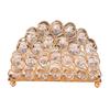 Freestanding Golden Crystal Paper Towel Rack Modern Oval Tissue Stand for Living Room or Bathroom Napkin Dispenser
