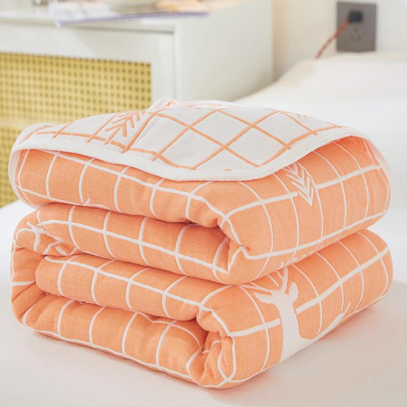 Pure Cotton 6-Layer Gauze Summer Quilt for Children - Thin, Breathable Baby Blanket