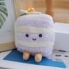 Triangle Plush Charming Cake Keychain Colorful Soft Toy For Sweet Girls Bags And