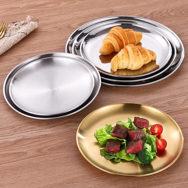 Runde Platte aus Edelstahl 304 im koreanischen Stil