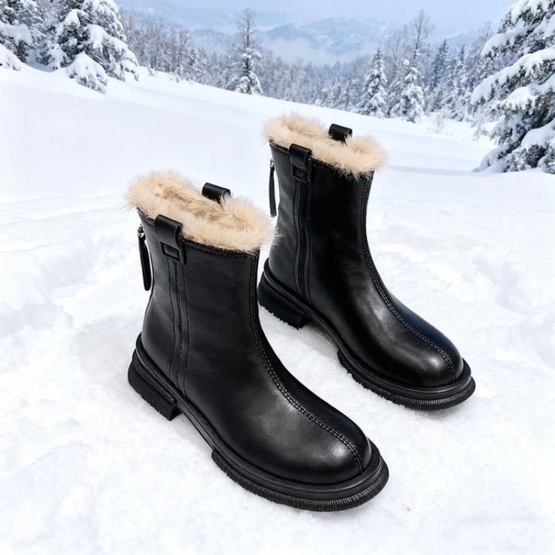 Short boots, thick-soled warm snow boots, versatile cotton shoes